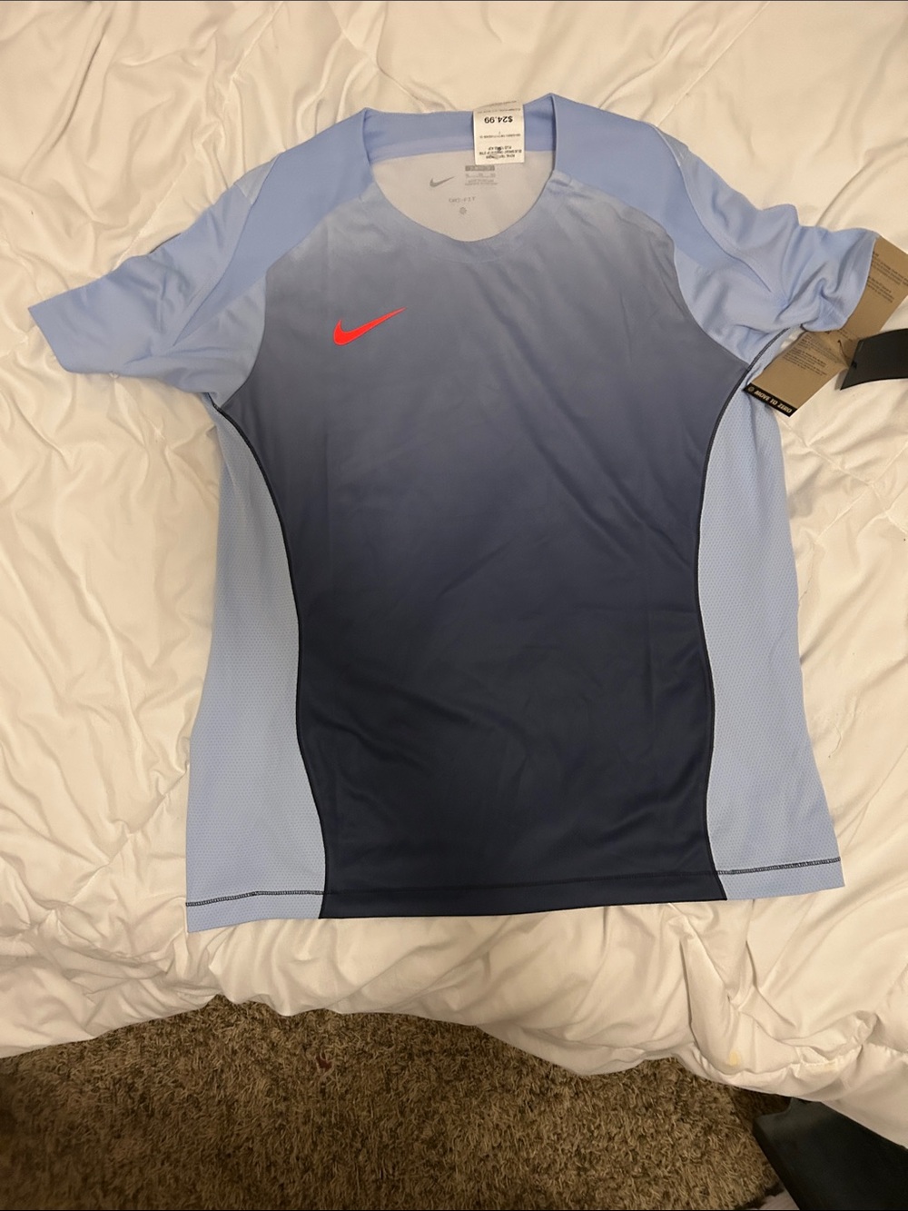 Nike Men’s Light Blue, Navy & Red Dri-FIT Polo